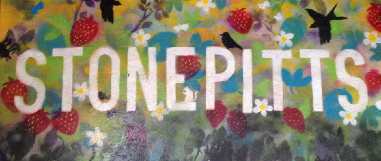 Spray paint mural