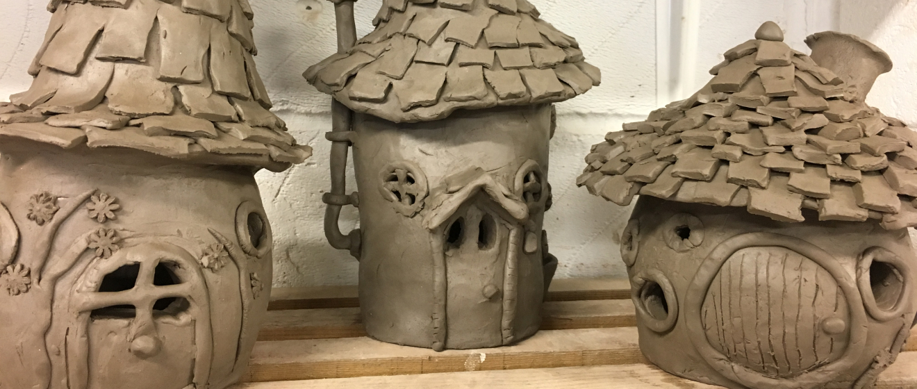 Fairy Houses pottery workshop course